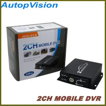 HD 2CH AUTOMOBILIŲ DVR su judesio aptikimas/signalo įrašymas/rankinis įrašymas